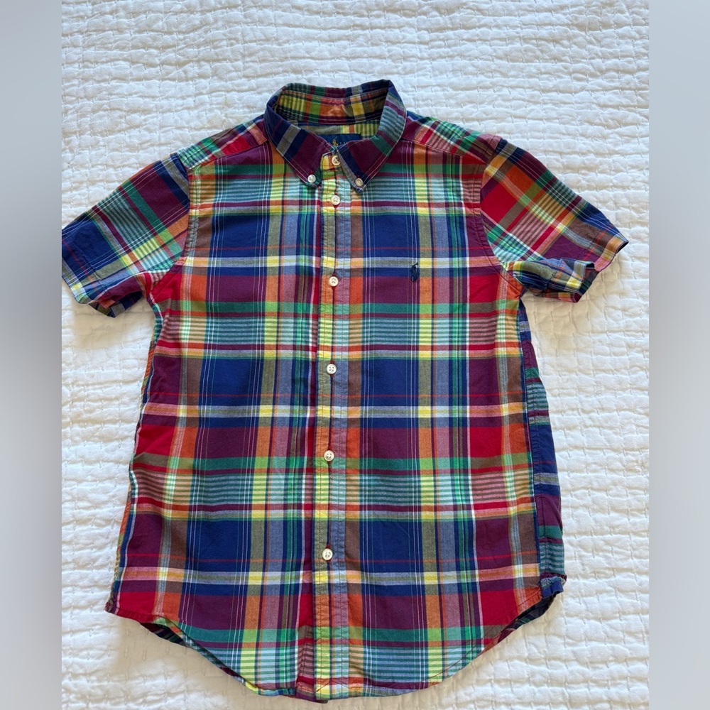 Ralph Lauren Kid’s Colorful Plaid Button-Down Shirt
